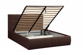 Кровать "Диана" ш. 1600 (Н=1010мм) (жаккард шоколад) в Кодинске - kodinsk.katalogmebeli.com | фото