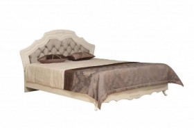 Кровать двойная "Кантри" (вудлайн кремовый/патина/ортопед/1820) в Кодинске - kodinsk.katalogmebeli.com | фото