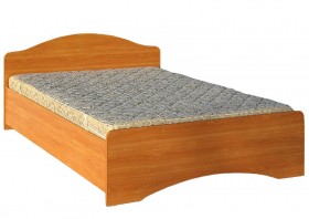 Кровать двойная 1600-1 без матраса (круглые спинки) Вишня Оксфорд в Кодинске - kodinsk.katalogmebeli.com | фото