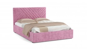 Кровать Гамма ш. 1400 (без основания для хранения) (велюр тенерифе розовый) в Кодинске - kodinsk.katalogmebeli.com | фото