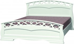 Кровать Грация-1 из массива сосны 1600*2000 Белый античный в Кодинске - kodinsk.katalogmebeli.com | фото 5