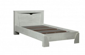 Кровать одинарная 33.07 с настилом "Лючия" (ш. 900)/(бетон пайн белый / венге / белый) в Кодинске - kodinsk.katalogmebeli.com | фото
