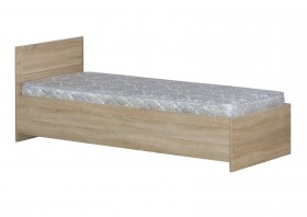 Кровать одинарная 800-2 без матраса (прямые спинки) Дуб Сонома в Кодинске - kodinsk.katalogmebeli.com | фото 1