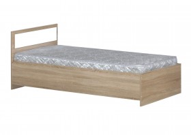Кровать одинарная 900-2 без матраса (прямые спинки) Дуб Сонома в Кодинске - kodinsk.katalogmebeli.com | фото