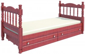 Кровать одинарная Аленка из массива сосны 800*1890 Орех в Кодинске - kodinsk.katalogmebeli.com | фото 2