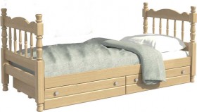 Кровать одинарная Аленка из массива сосны 800*1890 Сосна в Кодинске - kodinsk.katalogmebeli.com | фото