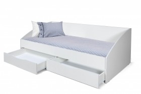 Кровать одинарная "Фея - 3" (симметричная) New/(белый / белый / ДВПО: белый) в Кодинске - kodinsk.katalogmebeli.com | фото 3