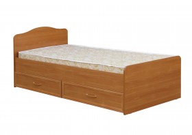 Кровать одинарная с ящиками 800-1 без матраса (круглые спинки) Вишня Оксфорд в Кодинске - kodinsk.katalogmebeli.com | фото 1