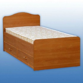 Кровать одинарная 800-2 без матраса (прямые спинки) Дуб Сонома в Кодинске - kodinsk.katalogmebeli.com | фото 2