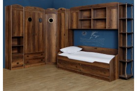 Кровать с 2-мя ящиками «Навигатор» (Дуб Каньон) в Кодинске - kodinsk.katalogmebeli.com | фото 10