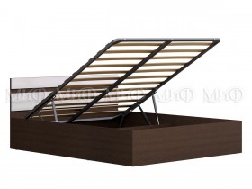Кровать с подъемным механизмом Нэнси 1,4м (Венге/белый глянец) в Кодинске - kodinsk.katalogmebeli.com | фото