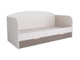 Кровать с ящиками ДКД 2000.1 Лавис (Белый софт/Грей софт/корпус Белый) в Кодинске - kodinsk.katalogmebeli.com | фото