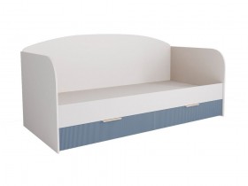 Кровать с ящиками ДКД 2000.1 Лавис (Белый софт/Лазурь софт/корпус Белый) в Кодинске - kodinsk.katalogmebeli.com | фото