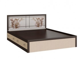 Кровать с ящиками 1,6м Мальта (Дуб венге/Дуб беленый) в Кодинске - kodinsk.katalogmebeli.com | фото