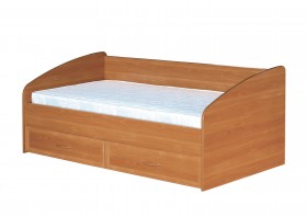 Кровать с ящиками с задней спинкой 900-1 без матраса Вишня Оксфорд в Кодинске - kodinsk.katalogmebeli.com | фото 1
