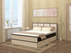 Кровать Сакура с настилом и ящиками 0,9 (Венге/Лоредо) в Кодинске - kodinsk.katalogmebeli.com | фото 2