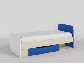 Кровать Скай 1650х750 (Синий/Белый/корпус Клен) в Кодинске - kodinsk.katalogmebeli.com | фото