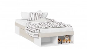 Кровать «Сканди» с ящиком Дуб Гарден/Белый в Кодинске - kodinsk.katalogmebeli.com | фото