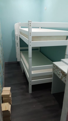 Кровать Соня вариант 9 двухъярусная с прямой лестницей Белый полупрозрачный в Кодинске - kodinsk.katalogmebeli.com | фото 3