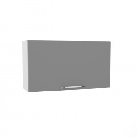 Квадро ВПГ 800 шкаф верхний горизонтальный высокий (Ваниль кожа/корпус Серый) в Кодинске - kodinsk.katalogmebeli.com | фото