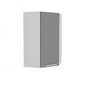 Лофт ВПУ 550 шкаф верхний угловой высокий (Дуб бурый/корпус Серый) в Кодинске - kodinsk.katalogmebeli.com | фото