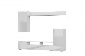 Мебель для гостиной МГС 4 (Белый/Белый глянец) в Кодинске - kodinsk.katalogmebeli.com | фото 7