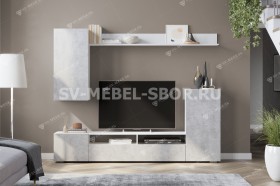 Мебель для гостиной МГС 4 (Белый/Цемент светлый) в Кодинске - kodinsk.katalogmebeli.com | фото 1