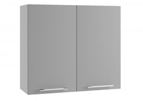 Монца П 800 шкаф верхний (Белый софт/корпус Серый) в Кодинске - kodinsk.katalogmebeli.com | фото