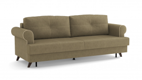 Оливер / диван - кровать 3-х местн. (еврокнижка) (велюр велутто коричневый 23 в Кодинске - kodinsk.katalogmebeli.com | фото