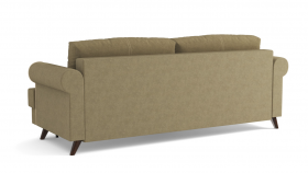 Оливер / диван - кровать 3-х местн. (еврокнижка) (велюр велутто коричневый 23 в Кодинске - kodinsk.katalogmebeli.com | фото 2
