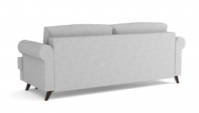 Оливер / диван - кровать 3-х местн. (еврокнижка) (велюр велутто серебряный 52 в Кодинске - kodinsk.katalogmebeli.com | фото 3