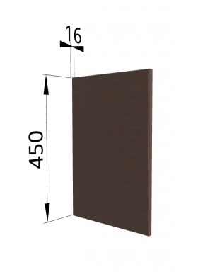 Панель торцевая (для шкафа горизонтального высокого) ВПГ Квадро (Шоколад кожа) в Кодинске - kodinsk.katalogmebeli.com | фото
