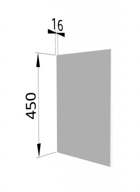 Панель торцевая (для шкафа горизонтального высокого) ВПГ Ройс (Белый софт) в Кодинске - kodinsk.katalogmebeli.com | фото