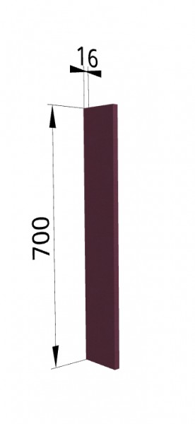Панель торцевая ПТ 400 Квадро (для шкафа торцевого верхнего) Виноград в Кодинске - kodinsk.katalogmebeli.com | фото
