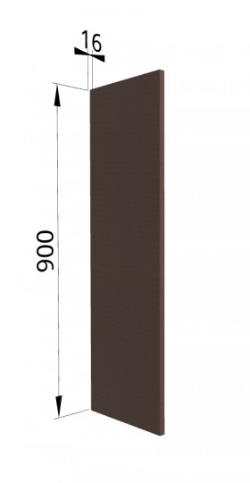 Панель торцевая ВП Квадро (для шкафа верхнего высокого) Шоколад кожа в Кодинске - kodinsk.katalogmebeli.com | фото