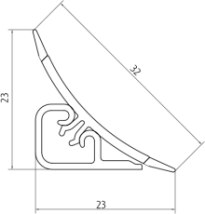 Плинтус LB-23, L=3000мм, черная сосна в Кодинске - kodinsk.katalogmebeli.com | фото 2