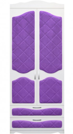 Шкаф 2-х створчатый с ящиками серии Иллюзия 32 Фиолетовый в Кодинске - kodinsk.katalogmebeli.com | фото 1