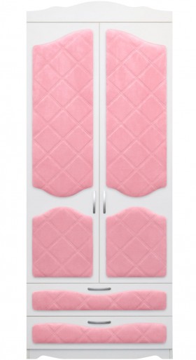 Шкаф 2-х створчатый с ящиками серии Иллюзия 36 Светло-розовый в Кодинске - kodinsk.katalogmebeli.com | фото