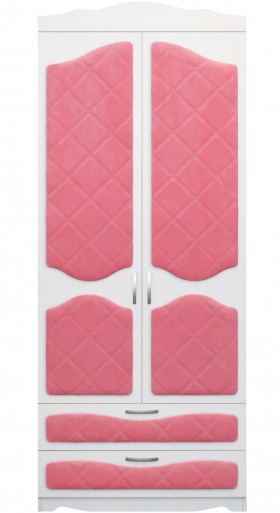Шкаф 2-х створчатый с ящиками серии Иллюзия 89 Розовый в Кодинске - kodinsk.katalogmebeli.com | фото