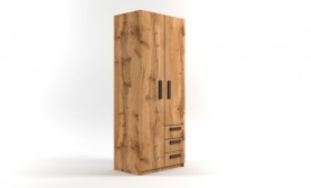 Шкаф 2-х створчатый с ящиками Шервуд (Дуб Вотан) в Кодинске - kodinsk.katalogmebeli.com | фото