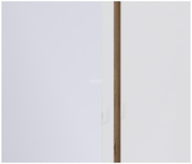 Веста СБ-2258 Шкаф 3х дверный с зеркалом Дуб Бунратти/Белый глянец в Кодинске - kodinsk.katalogmebeli.com | фото 2