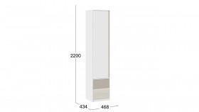 Шкаф для белья комбинированный «Сканди» Дуб Гарден/Белый/Глиняный серый в Кодинске - kodinsk.katalogmebeli.com | фото 3