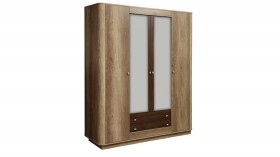 Шкаф для одежды "Фантазия" (дуб каньон/белый/кальяри/4 двери) в Кодинске - kodinsk.katalogmebeli.com | фото 1