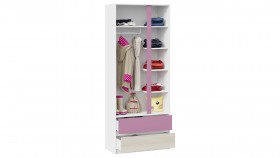 Шкаф для одежды комбинированный «Сканди» Дуб Гарден/Белый/Лиловый в Кодинске - kodinsk.katalogmebeli.com | фото 4