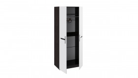 Шкаф для одежды с 2-мя дверями «Фьюжн» Белый глянец/Венге Линум в Кодинске - kodinsk.katalogmebeli.com | фото 3