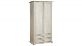 Шкаф для одежды "Сохо" (бетон пайн белый/2 ящика/зеркало) в Кодинске - kodinsk.katalogmebeli.com | фото 2