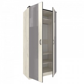Техно ЛД 678.130.000.007 Шкаф 2-хстворчатый с комбинированными дверями (Дуб Крафт белый/Серый шифер) в Кодинске - kodinsk.katalogmebeli.com | фото 6