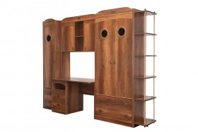 Шкаф комбинированный для белья «Навигатор» (Дуб Каньон) в Кодинске - kodinsk.katalogmebeli.com | фото 6