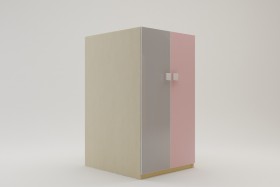 Шкаф под кровать второго яруса Грэйси (Розовый/Серый/корпус Клен) в Кодинске - kodinsk.katalogmebeli.com | фото 2