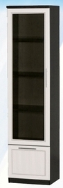 Шкаф средний с ящиком и стеклодверью ДЛЯ ГОСТИНОЙ ШСЯС-450 Венге/Дуб выбеленный в Кодинске - kodinsk.katalogmebeli.com | фото